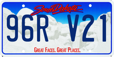 SD license plate 96RV21