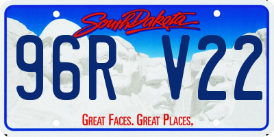 SD license plate 96RV22