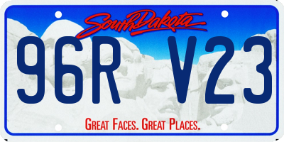SD license plate 96RV23