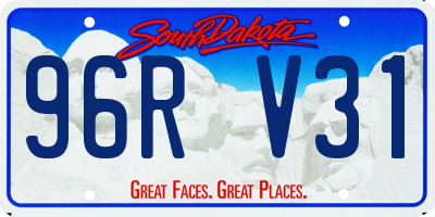 SD license plate 96RV31