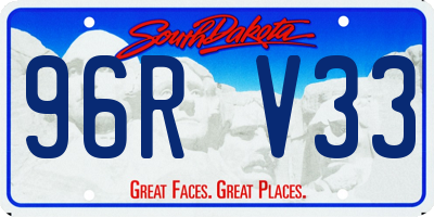 SD license plate 96RV33