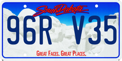 SD license plate 96RV35