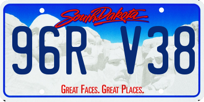SD license plate 96RV38