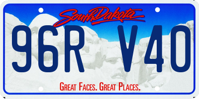 SD license plate 96RV40