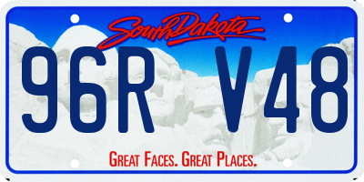 SD license plate 96RV48