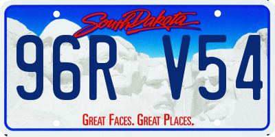 SD license plate 96RV54