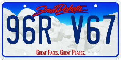 SD license plate 96RV67