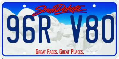 SD license plate 96RV80