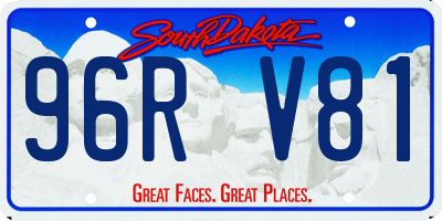 SD license plate 96RV81