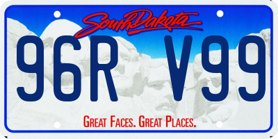 SD license plate 96RV99