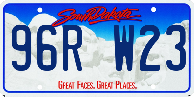 SD license plate 96RW23