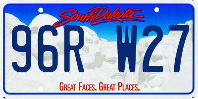 SD license plate 96RW27