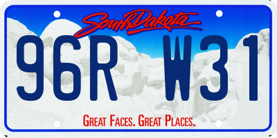 SD license plate 96RW31