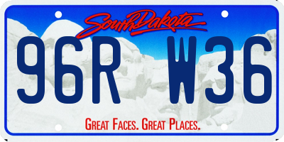 SD license plate 96RW36