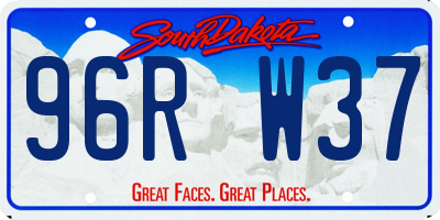 SD license plate 96RW37