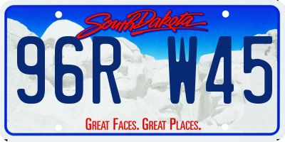 SD license plate 96RW45