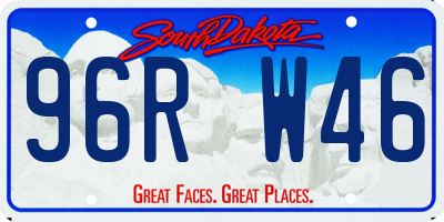 SD license plate 96RW46