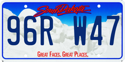SD license plate 96RW47