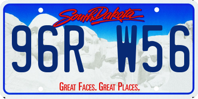SD license plate 96RW56
