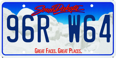 SD license plate 96RW64