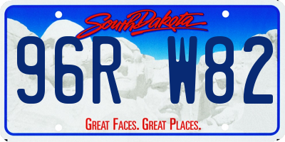 SD license plate 96RW82