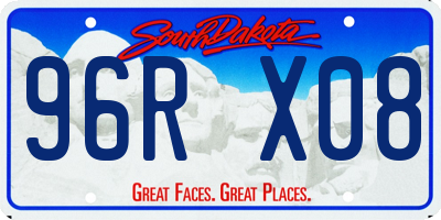 SD license plate 96RX08