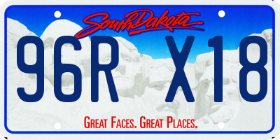 SD license plate 96RX18