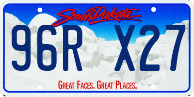 SD license plate 96RX27