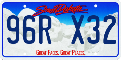 SD license plate 96RX32