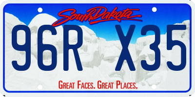 SD license plate 96RX35