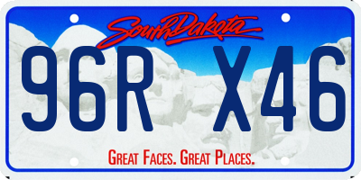SD license plate 96RX46