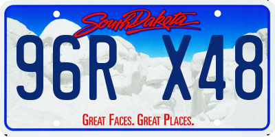 SD license plate 96RX48