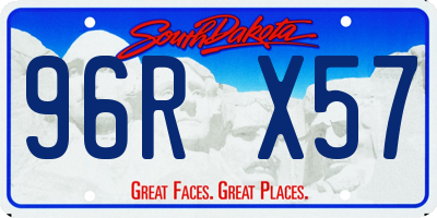 SD license plate 96RX57