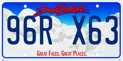 SD license plate 96RX63