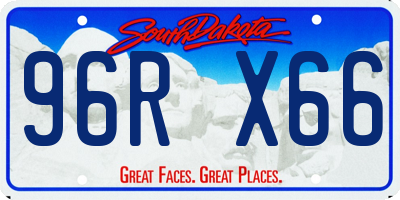 SD license plate 96RX66