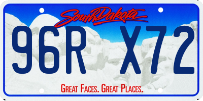 SD license plate 96RX72