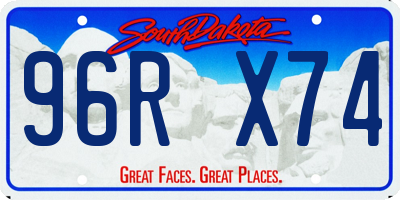SD license plate 96RX74