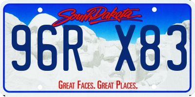 SD license plate 96RX83