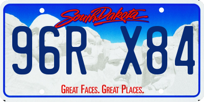SD license plate 96RX84