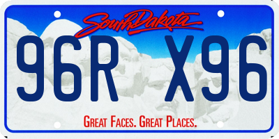 SD license plate 96RX96
