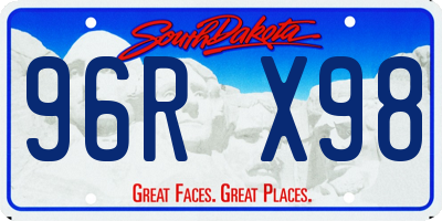 SD license plate 96RX98