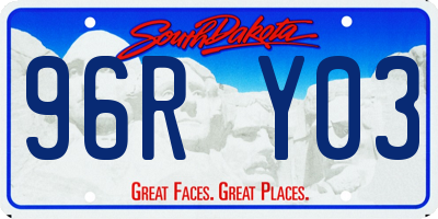 SD license plate 96RY03
