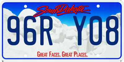 SD license plate 96RY08
