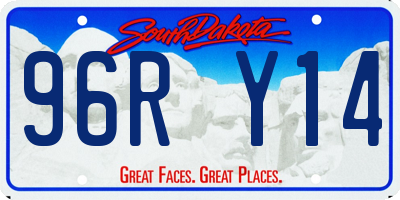 SD license plate 96RY14
