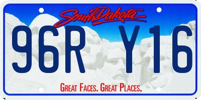 SD license plate 96RY16