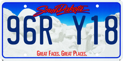 SD license plate 96RY18