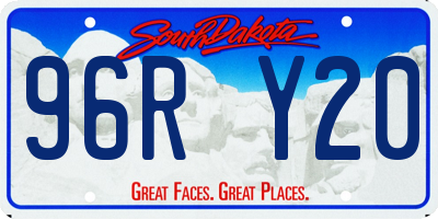 SD license plate 96RY20