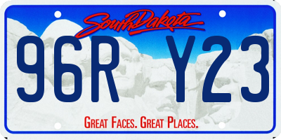 SD license plate 96RY23