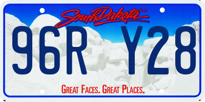 SD license plate 96RY28