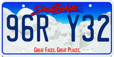 SD license plate 96RY32